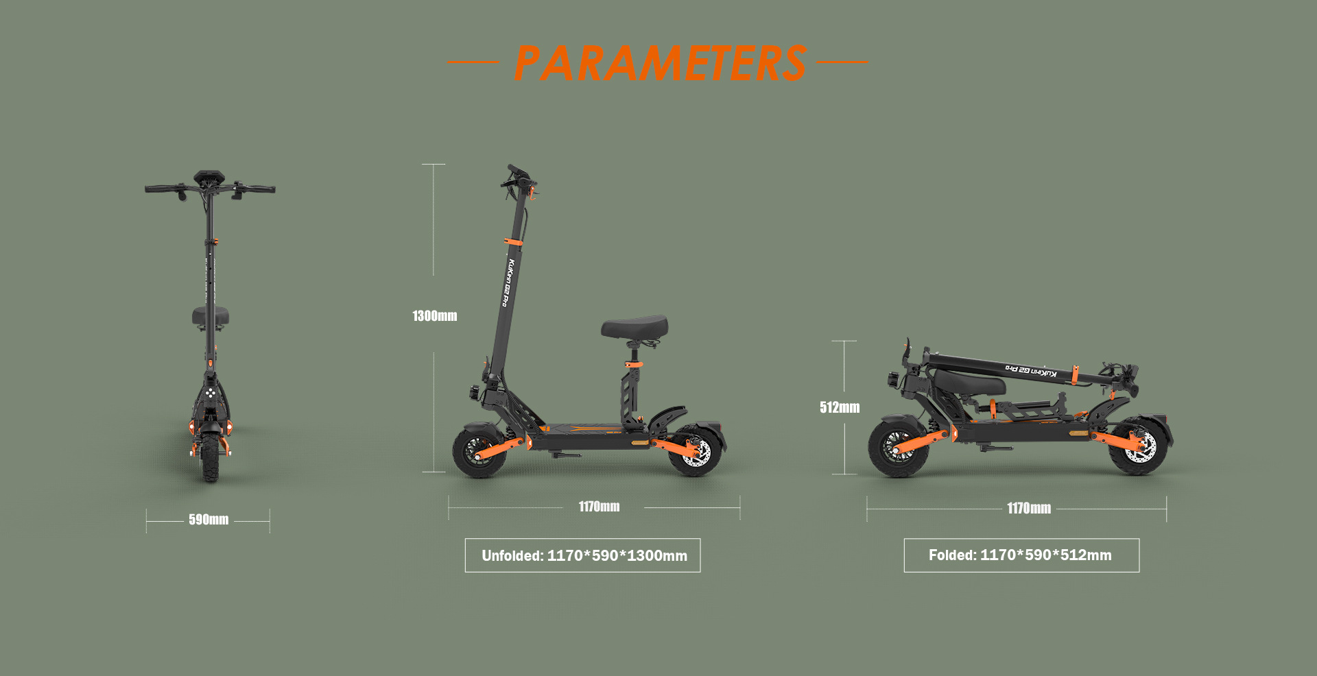 Kukirin G2Pro Electric Scooter Can Be Used for Sitting and Riding, Three-In-One 90% off Wheel Electric Mobility Scooter