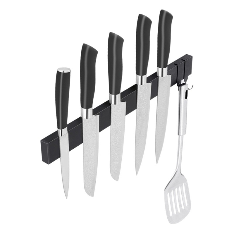 Soporte de cuchillo de cocina estante de almacenamiento soporte de cuchillo magnético montado en la pared cuchillo de cocina imán soporte de almacenamiento de cuchillo magnético sin punzón soporte de cuchillo magnético