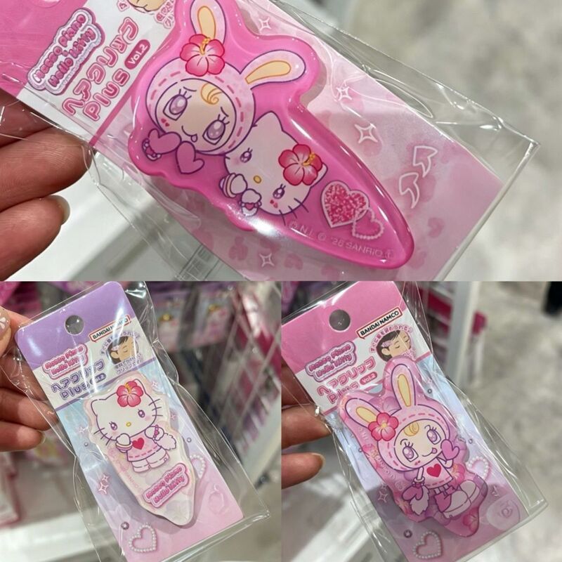 Japanese-Style Piano Rabbit Hello Kitty Duckbill Clip, Pink Hairpin for Girls, Side Hair Clip for Bangs and Loose Hair