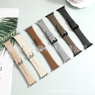 Suitable for apple Litchi Leather Watch with apple watch8/SE/7/6/5/4/321 Slim Fit