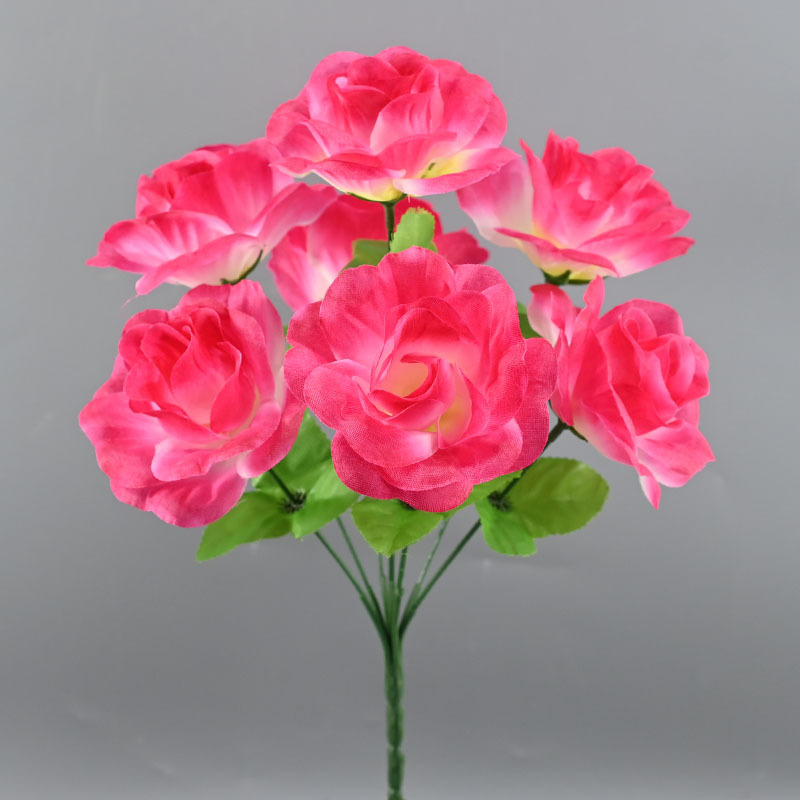 Fuente de fabricación mayorista simulación de gran precio simulación de siete meses de decoración de flores falsas flores de seda falsificadas ramo