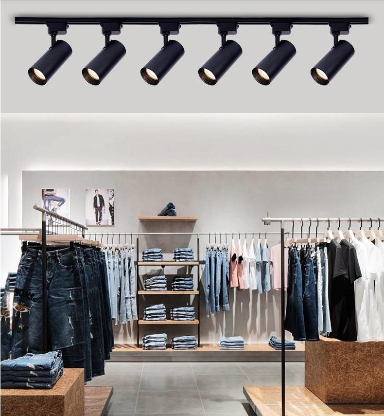 LED轨道灯批发高显指服装店射灯商用COB轨道射灯