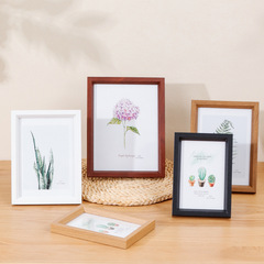 Cross-border black wood picture frame display stand 5 inches 6 inches 7 inches a48 inches 10 inches photo frame creative wall hanging photo wall