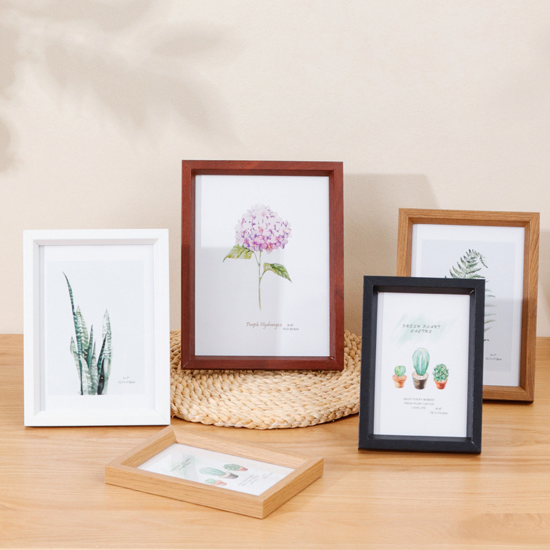 Cross-border black wooden photo frame table 5 inch 6 inch 7 inch a48 inch 10 inch framed picture frame creative wall photo wall
