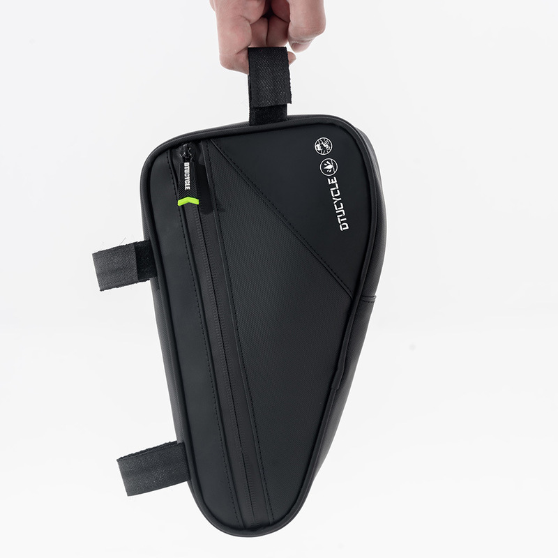 新型携帯用マウンテンバイクサイクリングフロントバッグPUレザー防水収納大容量自転車三角バッグ|undefined