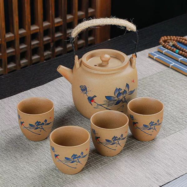 5-piece set (moonlight over lotus pond)