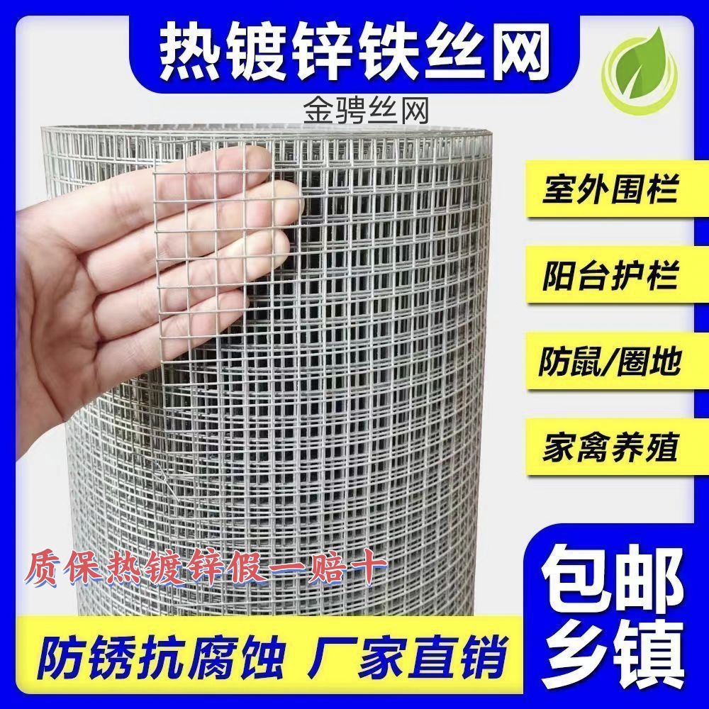 热镀锌铁丝网防绣钢丝网围栏鱼塘防护网大眼鸡栏栅铁丝网格漏粪网