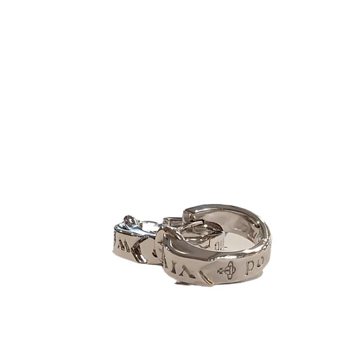 The Queen Mother's Saturn Belt Buckle Earrings Trendy Men's Niche Ring High-Quality Silver Plain Ring Versatile Earrings