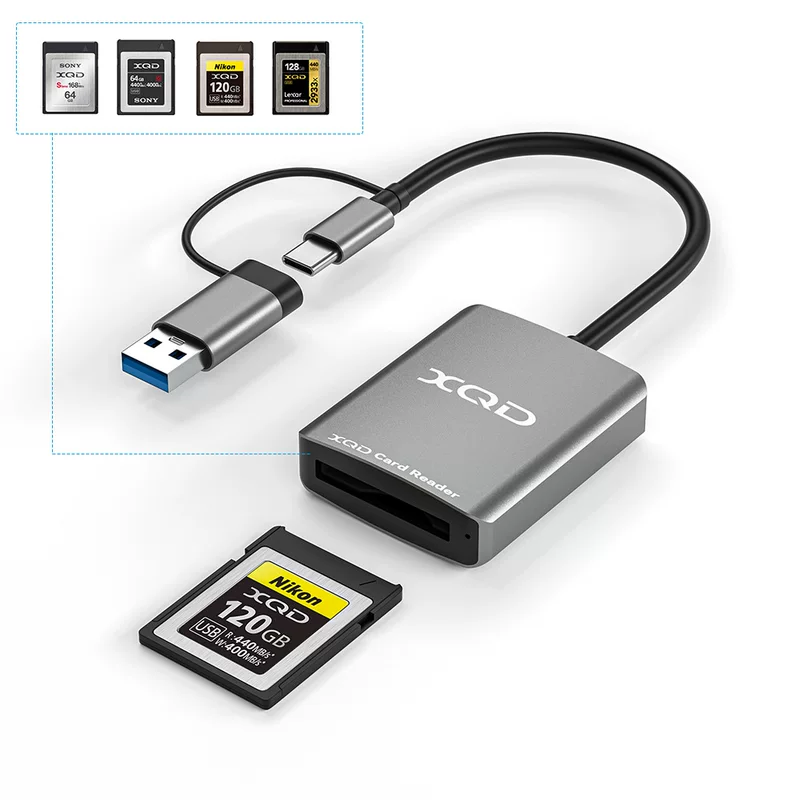 Считыватель карт XQD Type-C USB 3.0 5 Гбит/с для быстрой передачи, совместим с камерами M/G, серия карт памяти