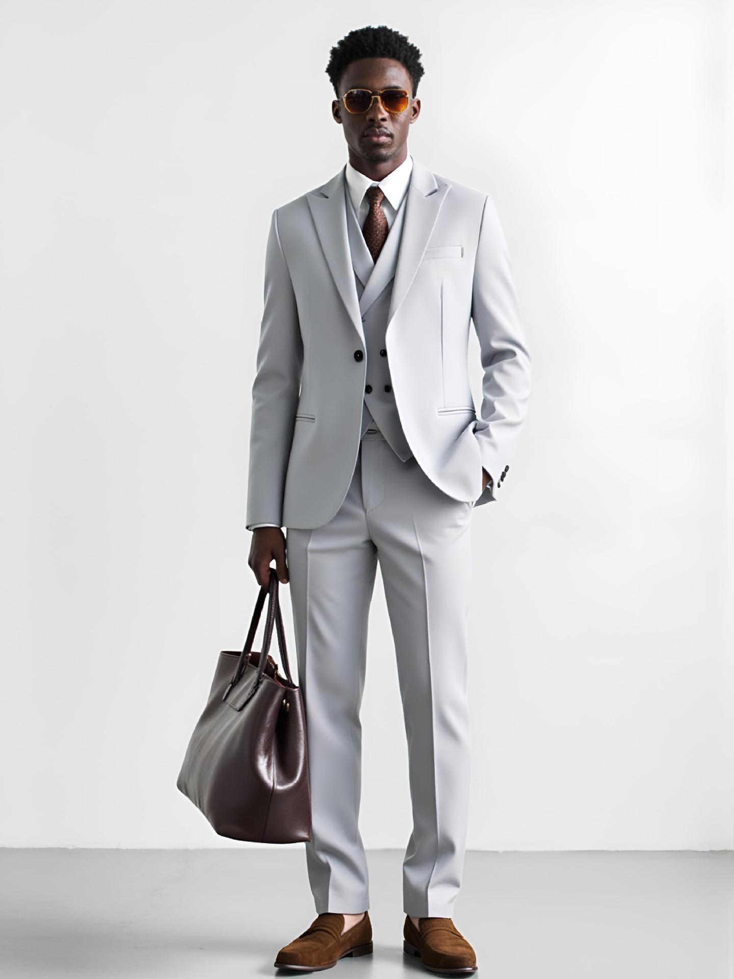 Men's Three-piece Suit For Wedding Dinner And Business Events_voghion.com