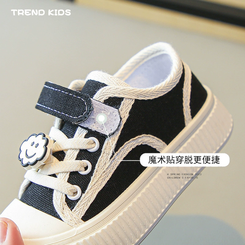 Children's cloth shoes, sneakers for boys, low fashionable universal cartoon footwear