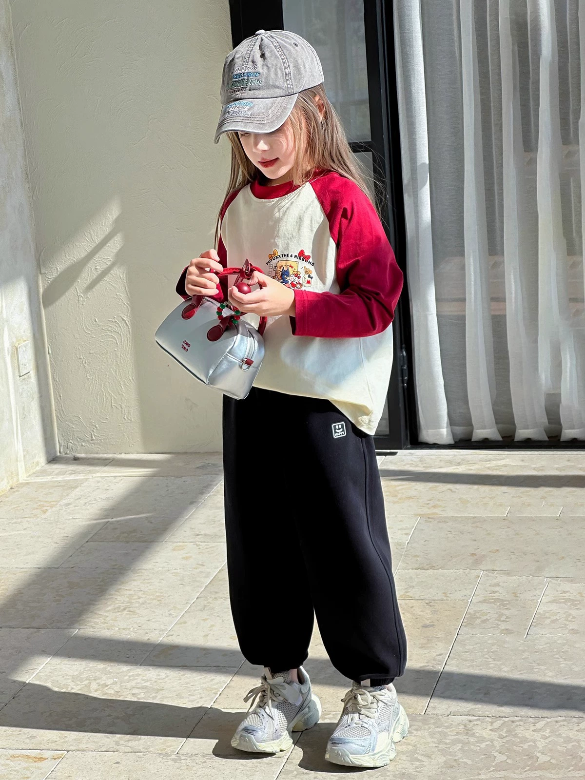 图图小象 Spring autumn trousers, children's sports uniform