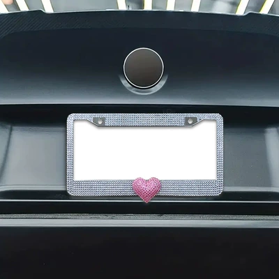 Standard Heart-Shaped License Plate Frame Acrylic: License plate holder/license plate holder