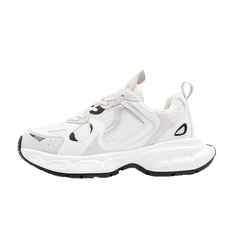 El mismo estilo de marsianismo ~ Calzado deportivo casual de todo fósforo para mujer 2025 nuevo estudiante ligero y realzado zapatos de papá de suela gruesa