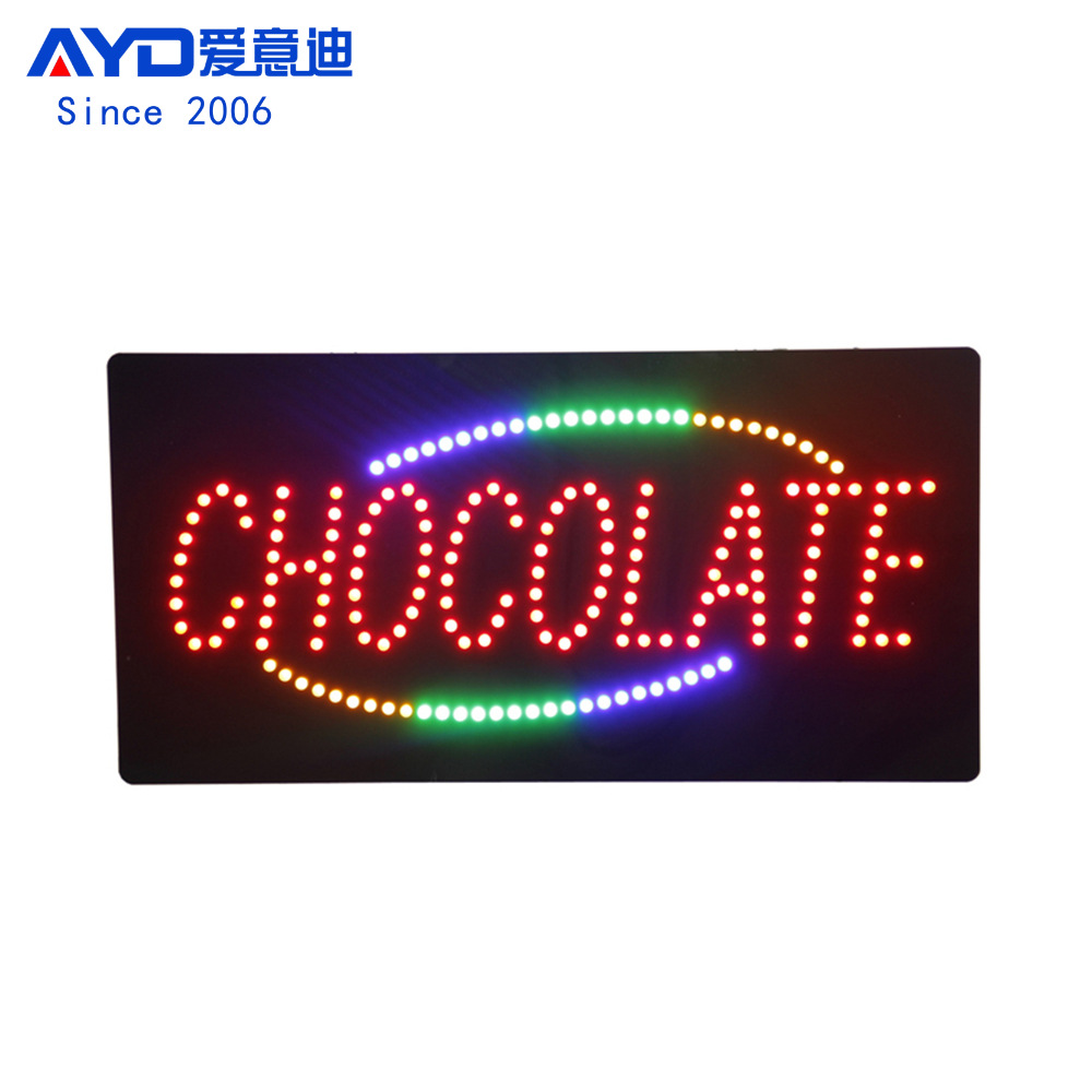定制LED广告灯箱店铺橱窗广告牌 LED CHOCOLATE SIGN 24x48cm