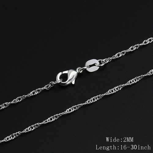 Longrui's best-selling silver-plated necklace for women: elegant wave-style pendant chain, short clavicle-length necklace.
