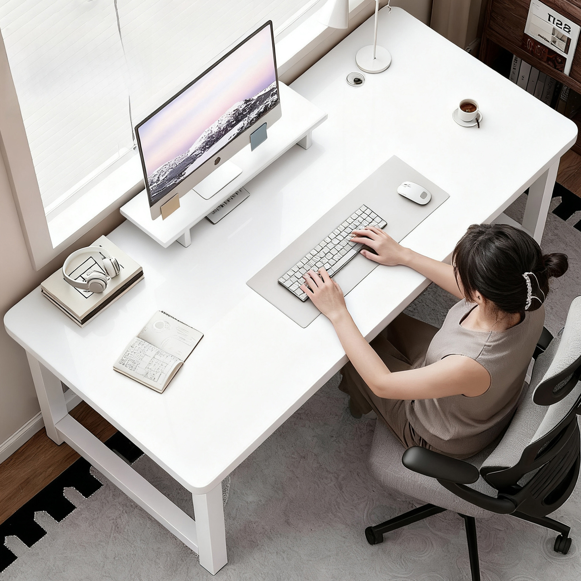 Simple Bedroom Small Apartment Computer Desk Desktop Home Writing Desk Book Double Easy to Make Long Office E-Sports