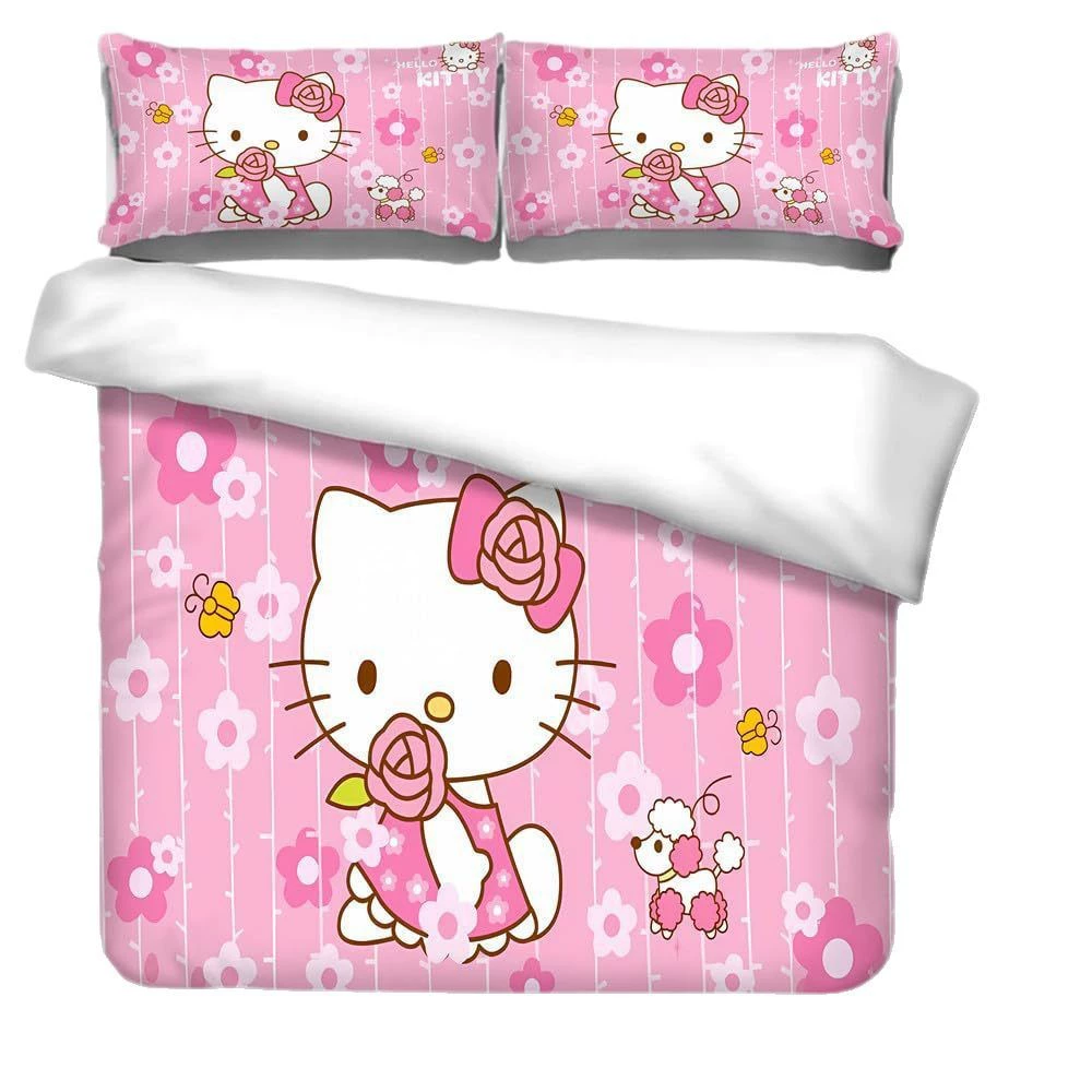 Пододеяльник Cartoon Fuchsia, полиэстер 90 г, цифровая печать, разные размеры (с наволочками)