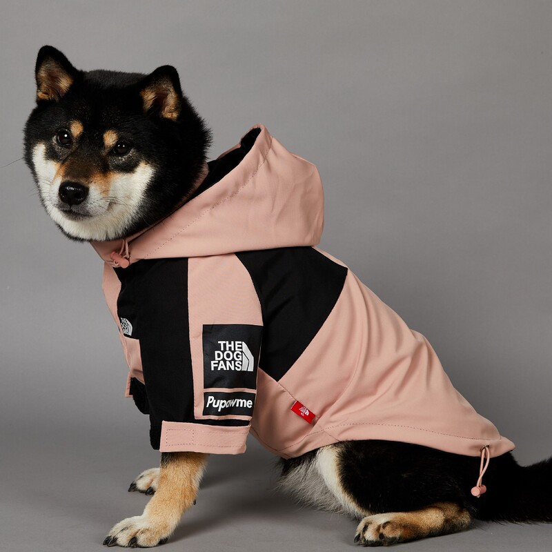 American pink fashion brand windproof rain-proof North dog face new dog large dog raincoat Dog Pet jacket American pink fashion brand windproof rain-proof North dog face new dog large dog raincoat Dog Pet jacket