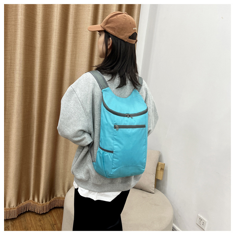 Sports Solid Color Square Zipper Functional Backpack display picture 8