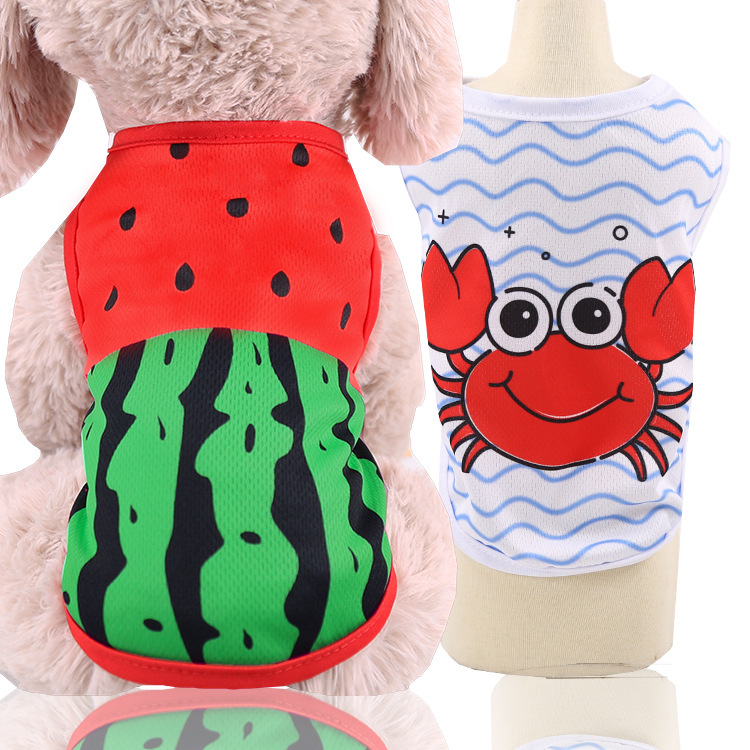 Chaleco Transpirable para Mascotas de Tela, con Protección Solar y Estampado 3D, para Verano