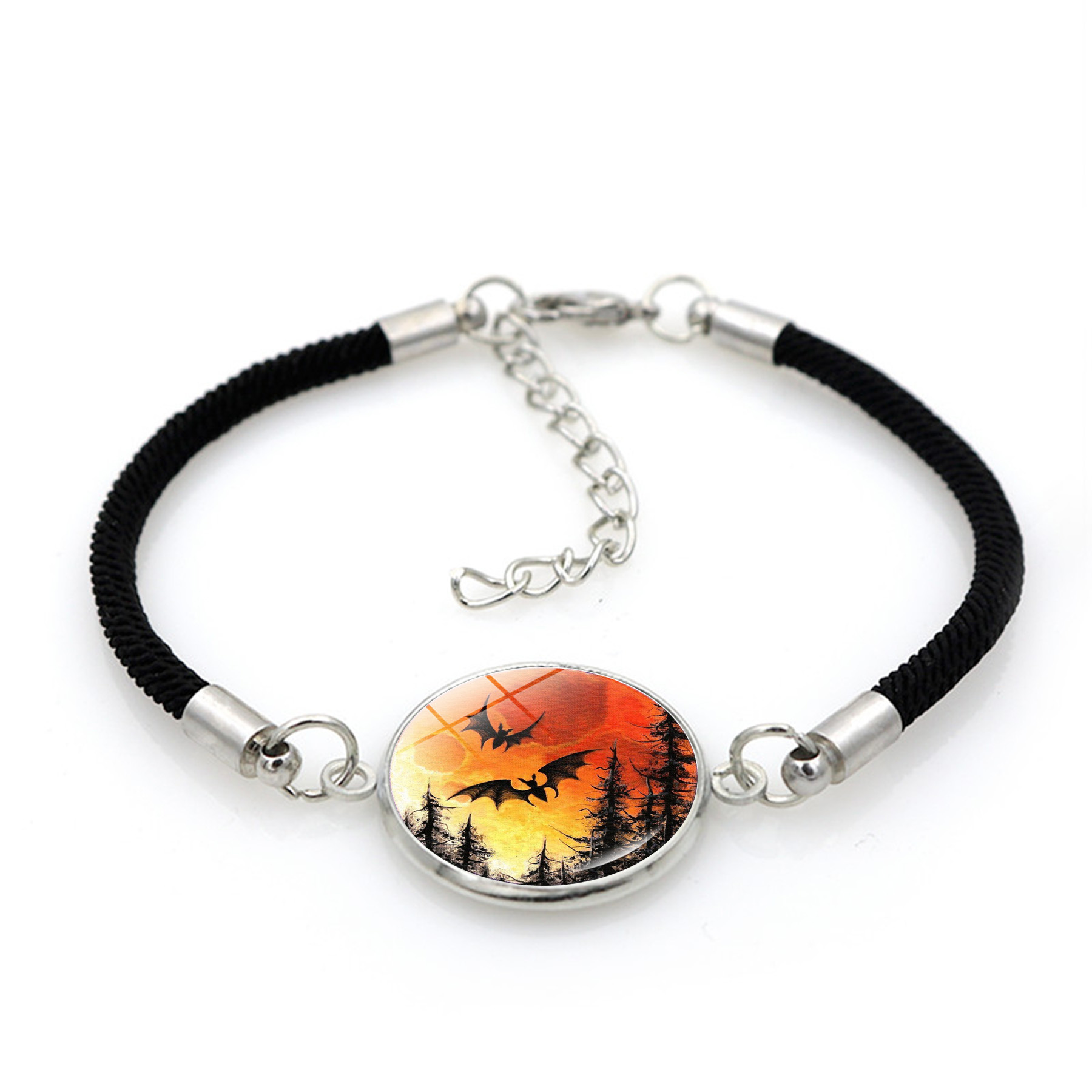 Braccialetto halloween con ciondolo zucca per feste a tema_voghion.com