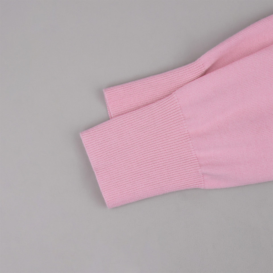 Bộ hai món nữ gồm áo khoác cardigan dệt kim dáng ngắn cổ chữ V và quần ống rộng cạp cao — Màu cà phê, Màu hồng, Màu trắng, Màu xanh dương chi tiết 30