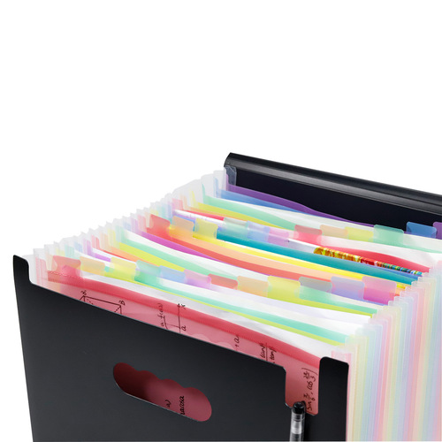 Amazon 24-Grid Cover Student Accordion File Folder A4 Document Test Collection Bag Multi-Layer Office File Bag