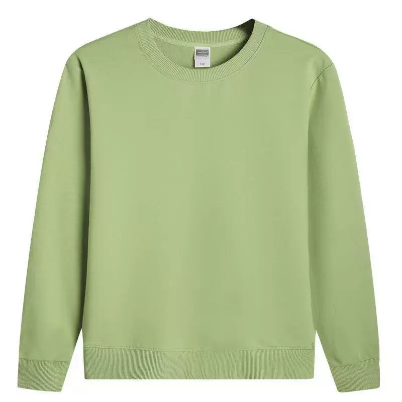 Новая осенне-зимняя толстовка из чистого хлопка с круглым вырезом, повседневные и удобные мужские и женские топы с длинными рукавами.