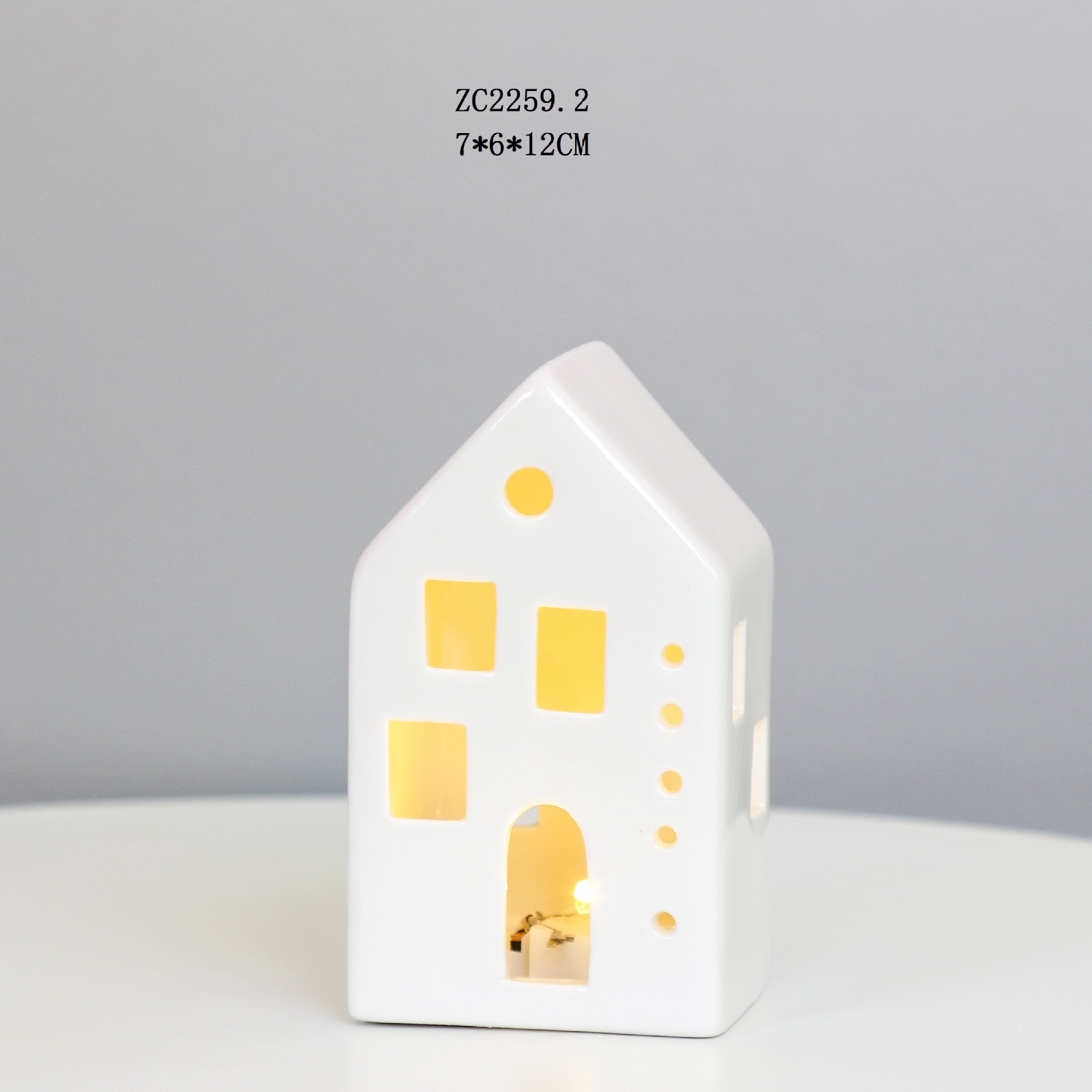 Casa de cerámica titular la vela luz moderna lujo retro salón artesanías decoración suave estilo Europeo candelabro