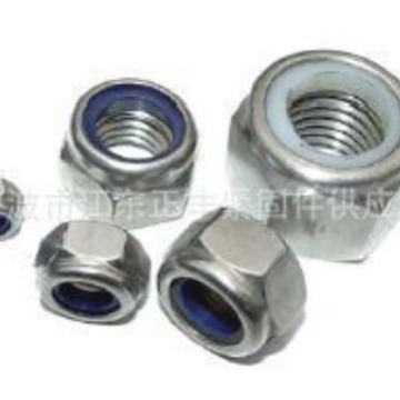 防松螺母DIN985尼龙锁紧螺母M10镀锌螺母