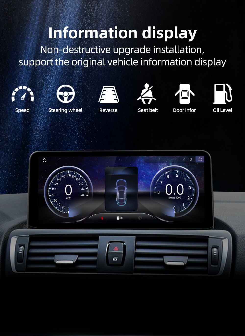 Car-Mounted Central Control Large Screen Navigation System Suitable for Bmw 1 Series 2 Series F20 F21 F22 M2 F87 2013-2016