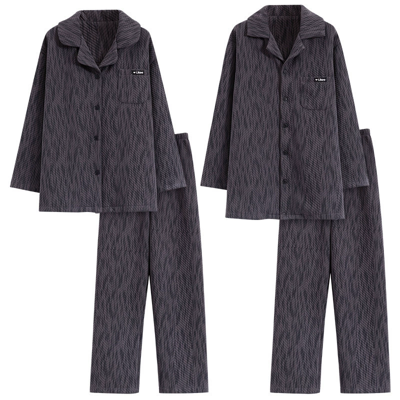 Pijama for beloved, demi-season long-sleeve, set for leisure, oversize