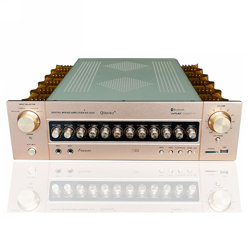 高大功率功放机重低音6声道家庭影院KTV无源音箱音频放大器