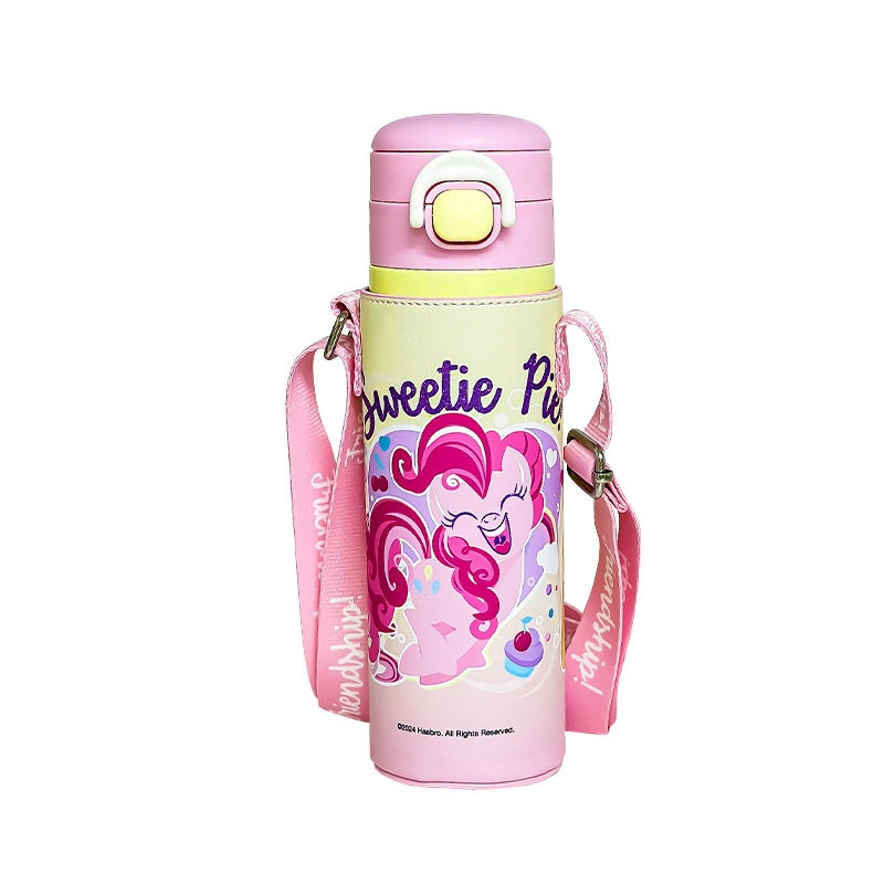 Pony Baoli Taza de calor para niños de grado alimenticio para niñas 316 taza de agua de paja para estudiantes de primaria para la escuela especial olla de doble propósito