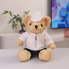 汽车小熊公仔4S店毛绒玩具礼品鸿蒙智行问界特斯拉泰迪熊可印车标