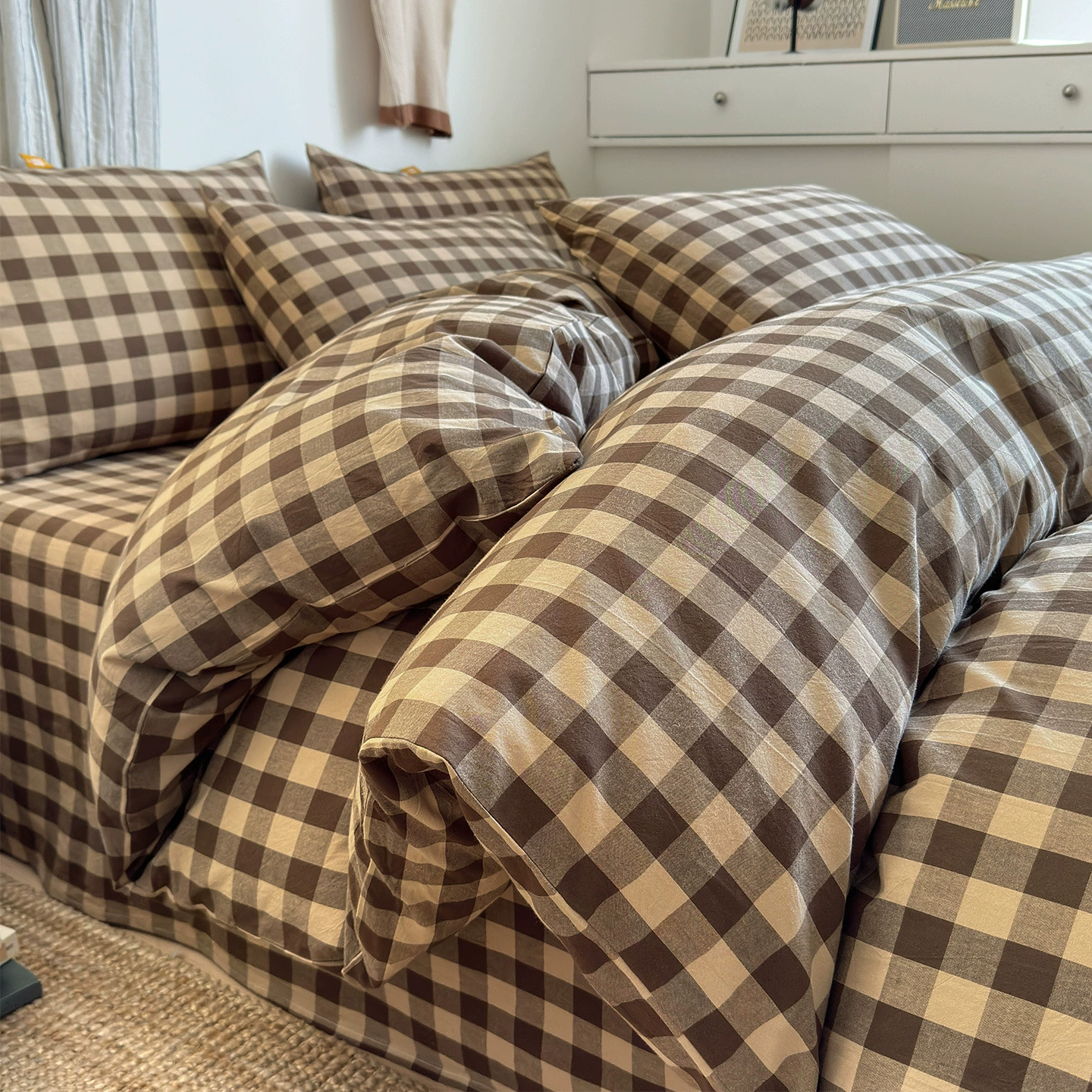 Летний пододеяльник из чистого хлопка, цельный пододеяльник из чистого хлопка, новый стиль 2025, одинарное одеяло для общежития 150x200x230