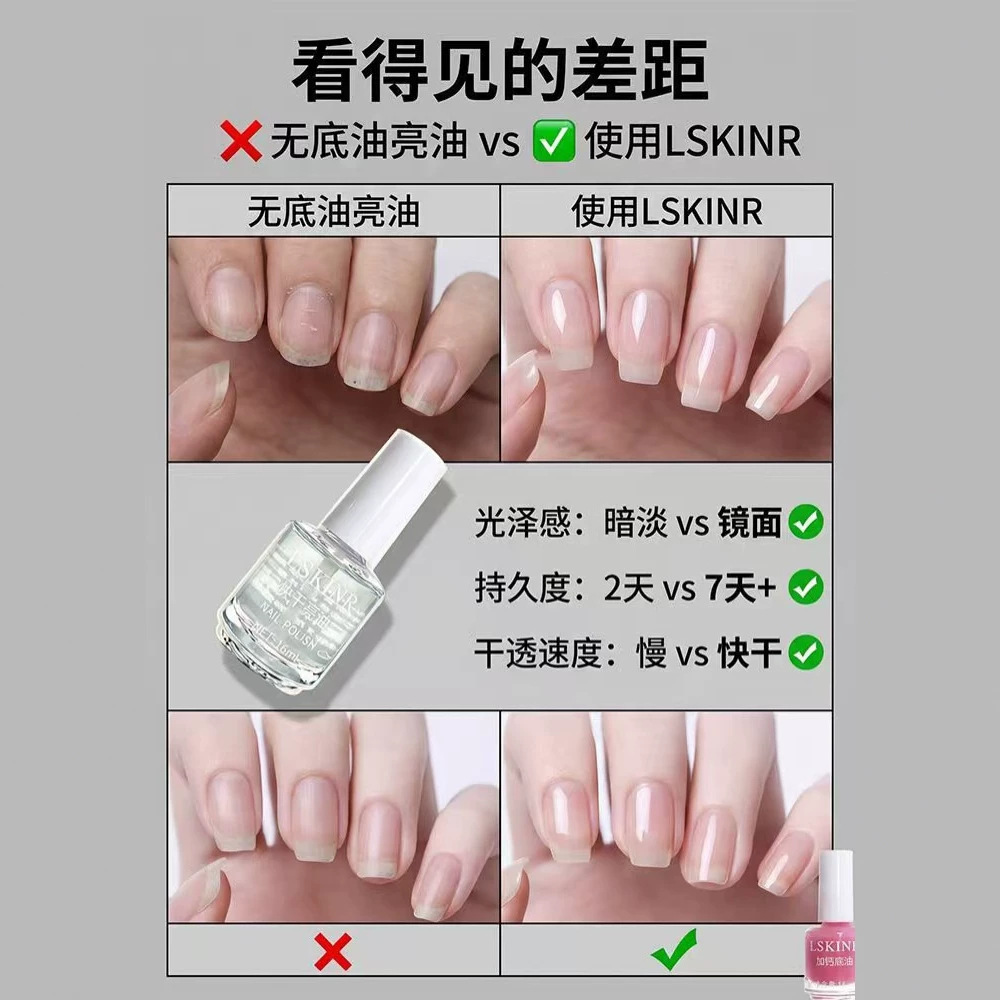 Esmalte Base de Calcio para Uñas Secado Rápido, Nutritivo para Cuidado de Uñas image 4