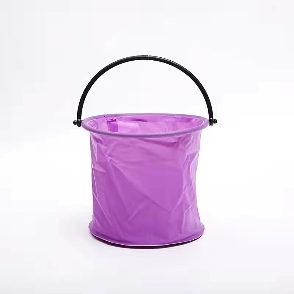 Cubo de lavado portátil plegable de la pluma retráctil de tamaño pequeño con compartimento cubo pequeño para pintar Cubo de playa sin compartimento