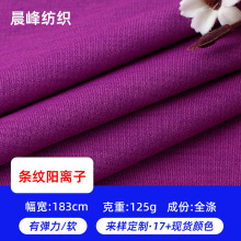 75D条纹阳离子网布125g精梳网眼布面料全涤弹力舞台服运动服布料