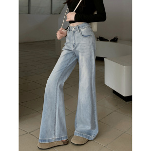 Women's light blue-Washed Stretch Jeans