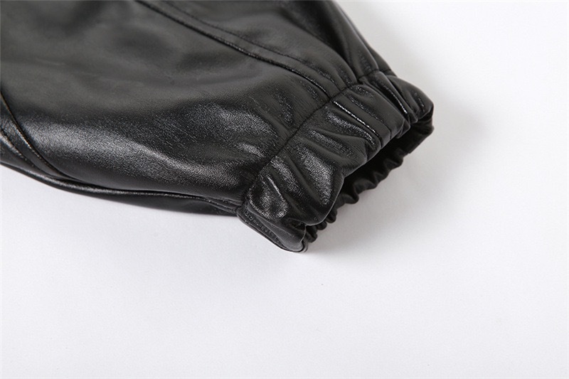 Trendy Faux Leather Hooded Cropped Jacket For Women - Streetwear Biker Style Zippered Long Sleeve Top_ecoleips.com