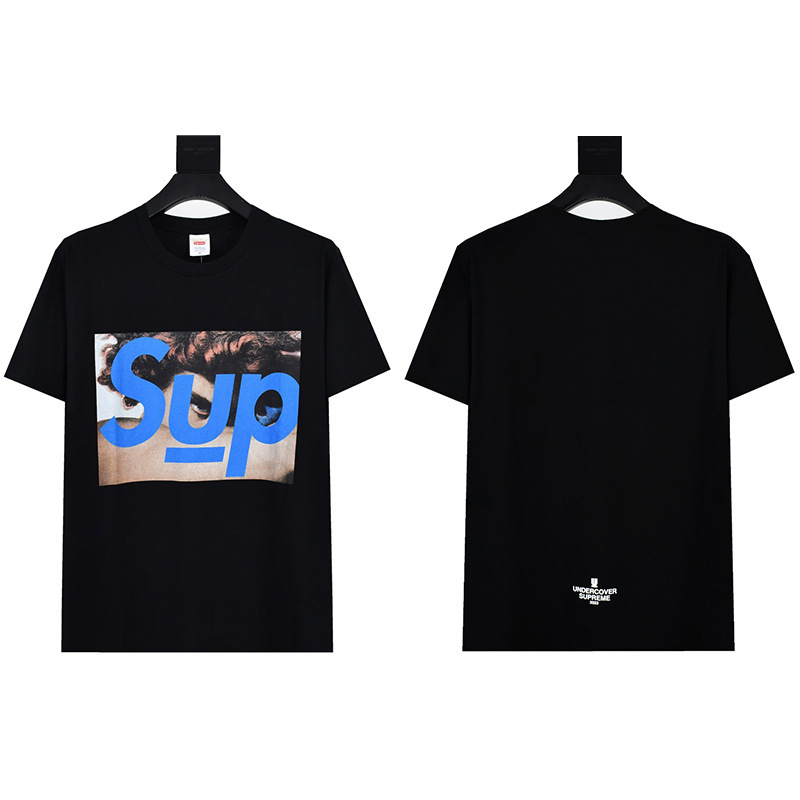 ヘビーウェイトクロスボーダー アメリカンファッション Supreme レタープリント Tシャツ BOX ラウンドネック 半袖 メンズ レディース ゆったり カジュアル Tシャツ 男女兼用|undefined