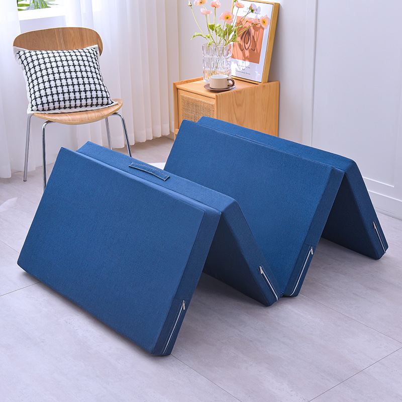Custom Four-Fold Foam Nap Mat for Students Lazy Office Floor Cushion Sleeping Pad for Sleeping on the Ground