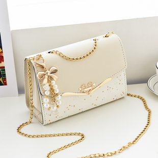 Bag Women's new women's bag shoulder glyphbolic bag sequins fashion bag Korean version of women's shoulder bag mobile phone bag pocket tide