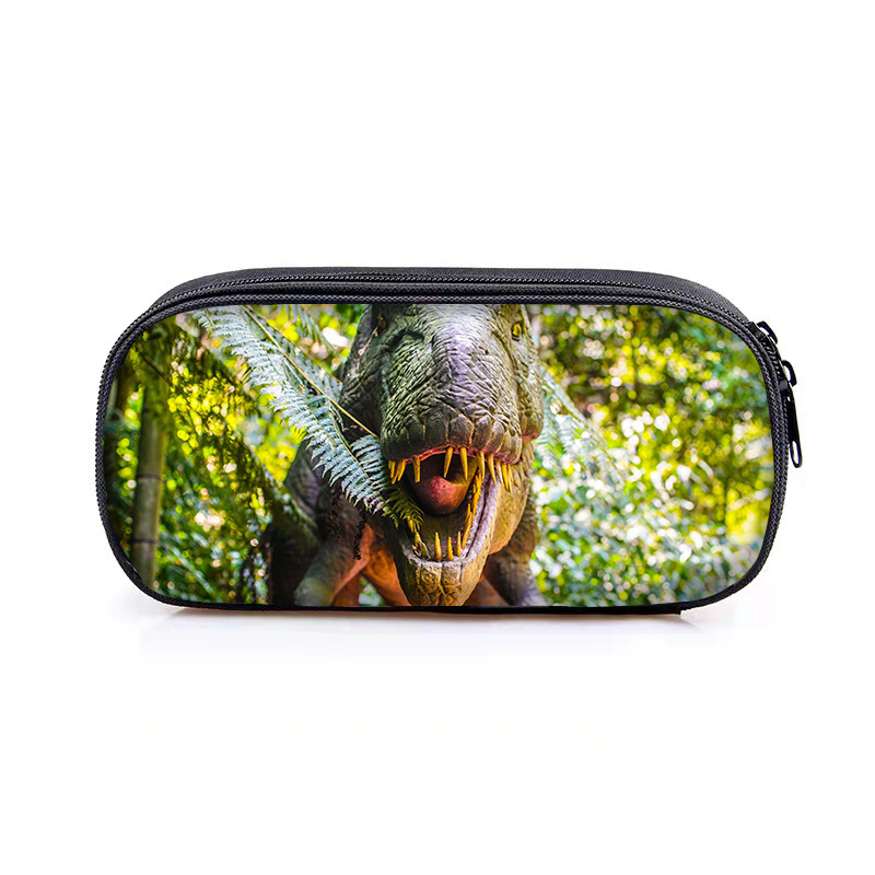 (Wholesale), children's pen for students, cartoon pencil case, dinosaur, handheld school high quality capacious stationery 9