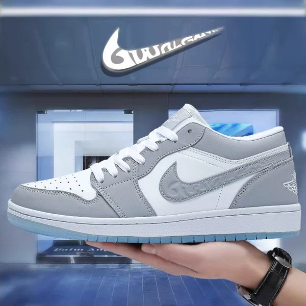 Brand Off-Size Men's Air Force One Adidas Gray Low-Top Sneakers Couple Sports Ball Shoes for Men and Women