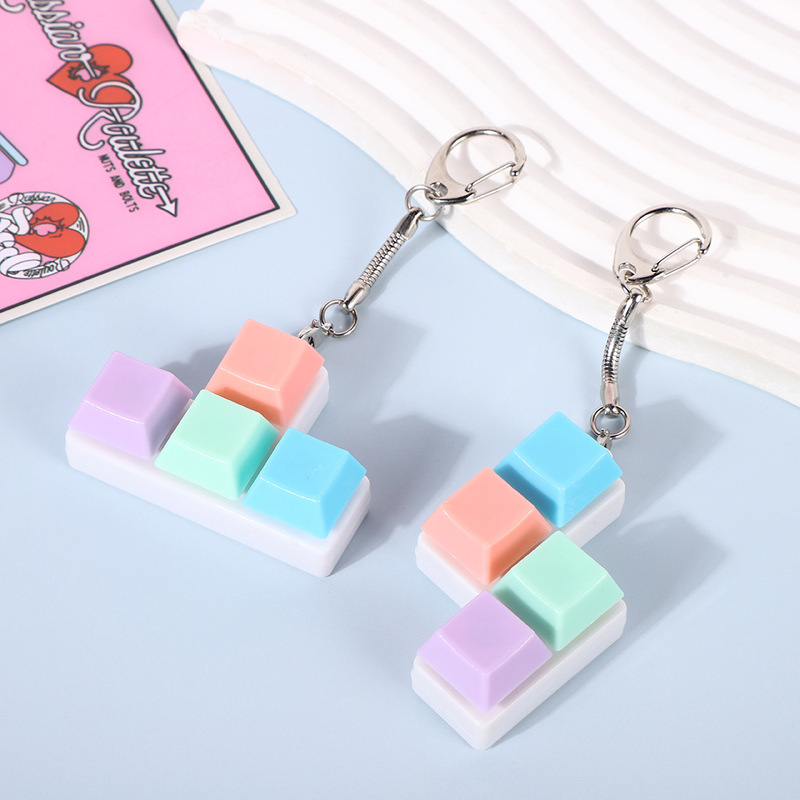 解凍ボタンクリエイティブロシア解凍キューブキーボード小さなおもちゃペンダントマカロン解凍キーキャップキーホルダー|undefined