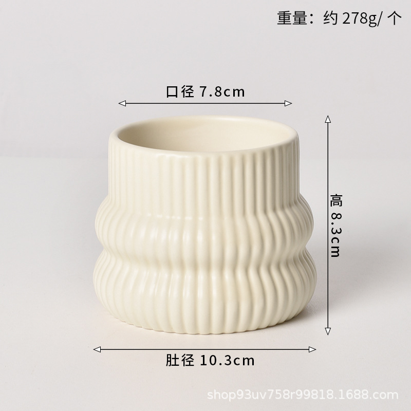 Pot de cerámica crema INS lujo ligero de alto nivel sensación de plantación de orquídeas mariposa simple orquídeas plantación de pot de porcelana blanca Dehua
