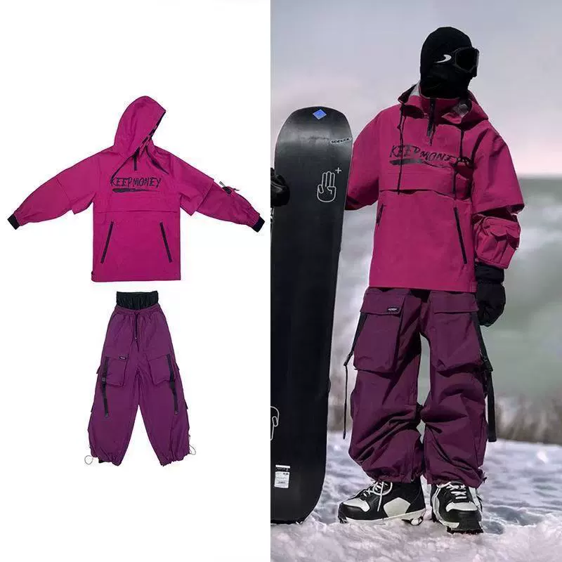 2024 лыжный костюм новый американский модернизированный лыжный костюм для мужчин и женщин одноборный водонепроницаемый открытый лыжный костюм